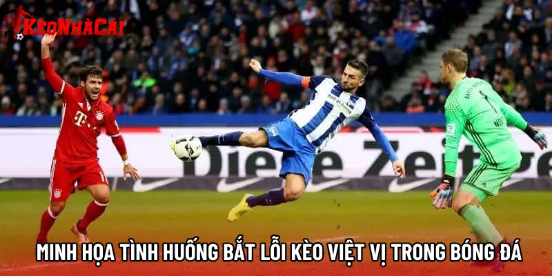 Minh họa tình huống bắt lỗi kèo việt vị trong bóng đá